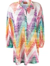 MISSONI ZIGZAG PRINT MINI SHIRT DRESS