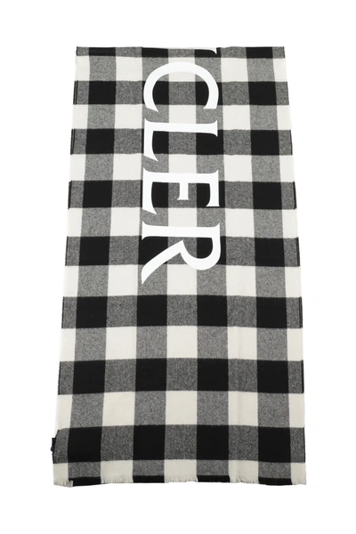 Moncler Scarf In Nero Bianco