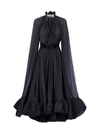LANVIN RUFFLED CHARMEUSE GOWN,11605669