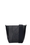 KENZO KUBE NANO SHOULDER BAG IN BLACK LEATHER,11604388