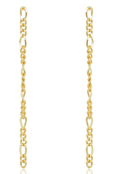 Adornia Figaro Chain Drop Earrings In Yellow