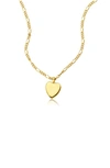 ADORNIA FIGARO CHAIN HEART PENDANT NECKLACE,N-866YGPBR