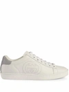 Gucci New Ace Perforated Leather Sneakers In White