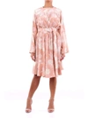 SEE BY CHLOÉ SEE BY CHLOÉ WOMEN'S PINK SILK DRESS,CHC20SRO60330ROSAFANTASIA 40