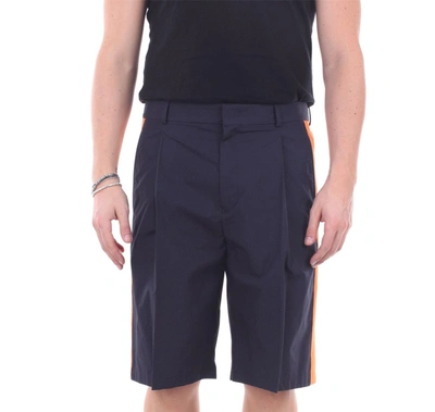 Valentino Contrast Panel Tailored Shorts In Blue