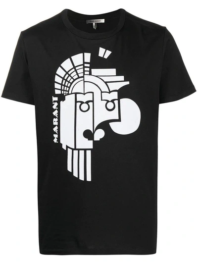 Isabel Marant Graphic Print T-shirt In Black