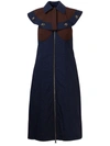 MONCLER MONCLER WOMEN'S BLUE COTTON DRESS,2G70400C0466778 38
