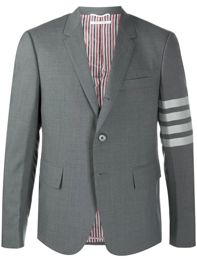 Thom Browne 4-bar Jersey Sport Coat In Grey