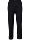 THOM BROWNE SUPER 120S CROPPED WOOL TROUSERS