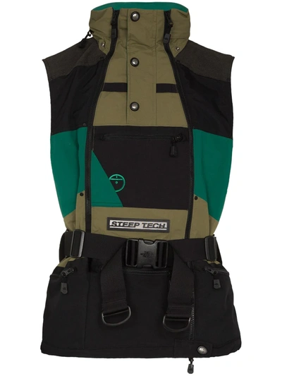 The North Face Apogee Belted Waterproof-shell Jacket Waistcoat In Green