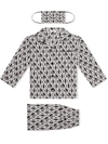 Dolce & Gabbana Dg-print Pajama Set With Matching Face Mask In Black