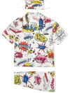 Dolce & Gabbana Wow-print Pyjama Set With Matching Face Mask In White