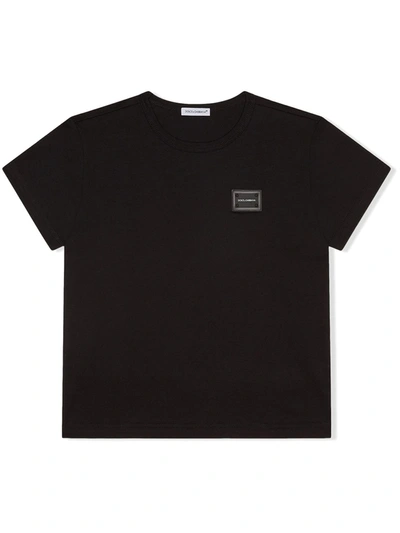 DOLCE & GABBANA LOGO-TAG COTTON T-SHIRT