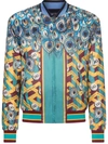 DOLCE & GABBANA FEATHER-PRINT BOMBER JACKET