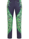 DOLCE & GABBANA PEACOCK FEATHER-PRINT TROUSERS