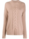 N•PEAL CABLE-KNIT JUMPER