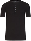 Dolce & Gabbana Button Placket T-shirt In Black