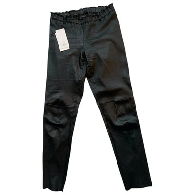 Pre-owned Stouls Black Leather Trousers