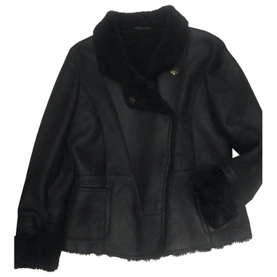 Pre-owned Sylvie Schimmel Black Shearling Leather Jacket