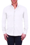 Maceoo Einstein Stretch Cotton-blend Button-up Shirt In White