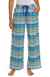 Bp. Flannel Pajama Pants In Blue Diva Evergreen Plaid