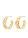 Kenneth Jay Lane Gold Chain Link Hoop Earrings In Gold