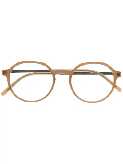 Mykita Round-frame Clear-lens Glasses In Neutrals