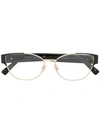 Versace Oval-frame Glasses In Black