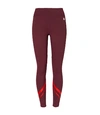 Tory Sport High-rise Weightless Chevron Leggings In Burgundy