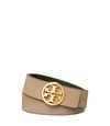 Tory Burch 3,8 Cm Breiter Wendegürtel Mit Doppel-t In Gray Heron/poblano/gold