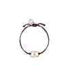 Tory Burch Embrace Ambition Braided Bracelet In Rose Gold / Burgundy