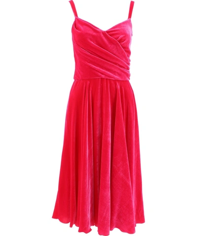 Dolce & Gabbana Fuchsia Viscose Dress In Red