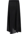 ACNE STUDIOS BLACK SILK SKIRT,CFC78296-4FCE-2367-498F-0B7272C96878