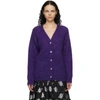 ERDEM ERDEM PURPLE MOHAIR MARCILLY CARDIGAN