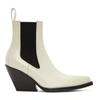 Bottega Veneta Off-white 'the Lean' Heeled Chelsea Boots In Wax