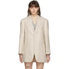 Jacquemus La Veste Tibau Linen-blend Blazer In Beige