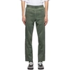 PALM ANGELS PALM ANGELS GREEN GARMENT-DYED TRACK PANTS