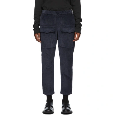 Barena Venezia Barena Navy Corduroy Riofondo Cargo Pants In 191 Blu