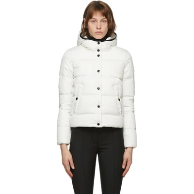 Moncler Lenar Hooded Nylon Down Jacket In 034 White