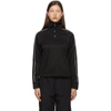 MONCLER BLACK HALF ZIP-UP SWEATSHIRT