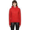 SAINT LAURENT RED RIVE GAUCHE LOGO HOODIE