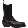 BOTTEGA VENETA BLACK 'THE LEAN' MID-CALF CHELSEA BOOTS