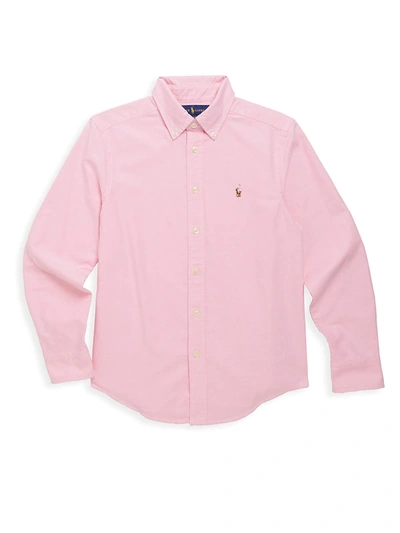 Ralph Lauren Kids' Cotton Oxford Sport Shirt In New Rose