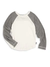 Splendid Boys' Two-tone Raglan Tee - Little Kid In Off White Grey