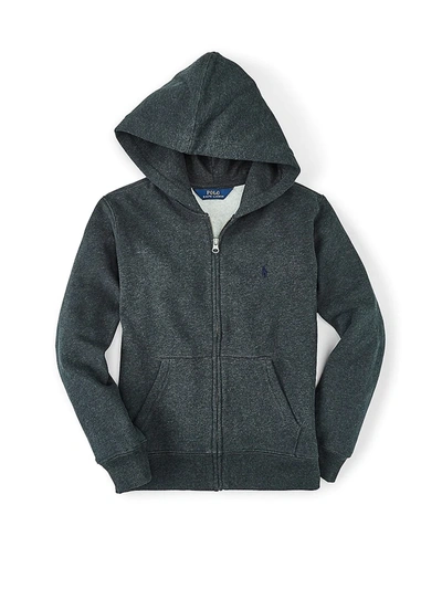 Ralph Lauren Boys' Fleece Zip Up Hoodie - Big Kid In Avery Heather