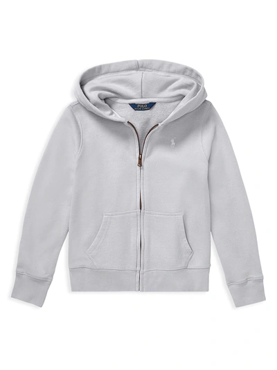 Ralph Lauren Kids' Little Girl's French Terry Hoodie In Grey