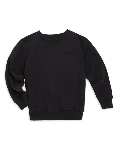 Balenciaga Little Kid's & Kid's Molleton Crewneck Sweatshirt In Black