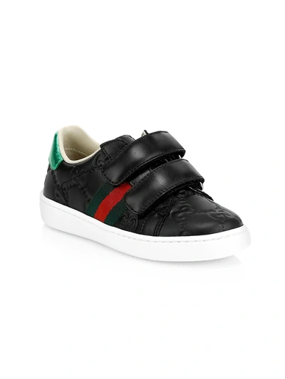 Gucci Baby's & Kid's New Ace Leather Sneakers In Black