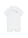 Polo Ralph Lauren Baby Boys Cotton Short Sleeved Polo Shortall In White