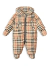 BURBERRY BABY'S SKYLAR ARCHIVAL CHECK SNOWSUIT,0400010982907